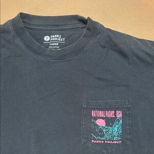 Parks Project Teal Black & Pink Graphic Pocket-Tee